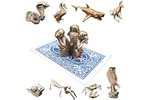 Poker Totems | Poker Card Guard | Brass Animals Edition | 44 Designs To Choose From | Heavy Weighted Card Protectors | Minature Metal Ornaments | Lucky Charms (The Three Wise Monkeys)