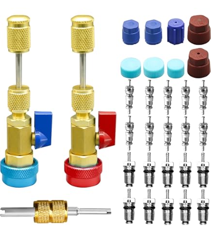 AC Ventilkern-Entfernungswerkzeug-Set – Für R134a, R1234yf, R22, Mit Kupplungen Und O-Ringen