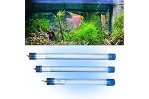 Qinlorgo Lampe de désinfection de stérilisateur UV pour Aquarium, Lampe de Destruction des bactéries d'algues légères Submersibles pour Aquarium(11W)