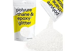 Hemway | Poliuretano y epoxi Glitter - Chunky - 1/40" 0.025" 0.6mm - cristal de diamante blanco / 100g