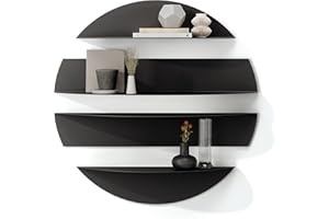 Umbra Solis Mensole da Parete, Set di 4, Nero, 19x76x76 cm