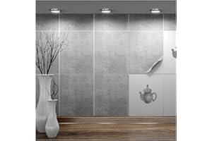 ‎FOLIESEN FoLIESEN - Fliesenaufkleber 20x25 cm | selbstklebende Fliesen-Folie für Bad & Küche | entfernbare Klebe-Folie für Wandfliesen Küchenrückwand & Bordüren | 8 Klebefliesen, .:Dekor Greydi