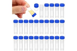 PATIKIL 1ml Plastic Cryogenic, 25Pcs Self Standing Cryogenic Vial Screw Top Frozen Test Tube for Lab Laboratory Science, Blue Cap