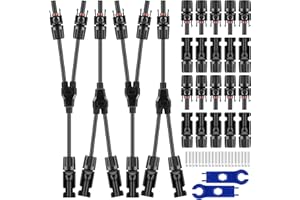 HONOSON Solar Panel Plug, 20 Pairs of Solar Plug, Male Female Solar Panel Cable Connector with 2 Pieces Wrench, 2 Pairs Photovoltaic Connector IP67