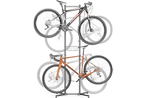 CXWXC Soporte de Suelo para 2 Bicicletas, soporta hasta 50 kg/110 Libras, Soporte para Bicicleta, Interior y Garaje al Aire Libre