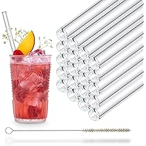 Cannucce In Vetro Corte HALM - 6 Pezzi Da 15 Cm + Spazzola Pulizia - Senza Plastica, Riutilizzabili - Foto 6