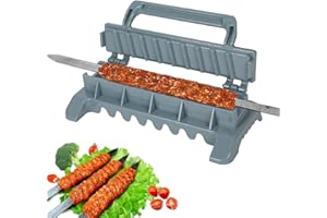 TOKENHIGH Kebab Maker Presse Spieße, Aktualisiertes Einfache Kebab Maker Presse Kebab, Tragbare Kabob Grillspieße, Wiederverwendbare Manuelle Kabob, Manueller Kabob Maker, Kabob Maker für Grillpartys