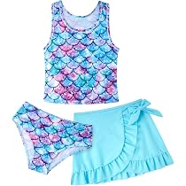 AIDEAONE Girls Swimsuit 3 Piece Cute Bathing Suit With Cover Up Quick Dry Swimwear 5-12T - Product Details