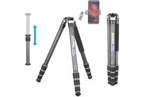 Treppiede in fibra di carbonio INNOREL KT284C senza testa Treppiede da viaggio compatto portatile professionale per fotocamera digitale DSLR Tubo da 29 mm Carico massimo 20 kg con colonna centrale