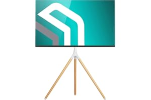 ONKRON Inomhus TV-stativ i trä för 32"-65", stående TV-stativ, vikt 35 kg, TV-stativ justerbar höjd VESA 100 x 100–400 x 400