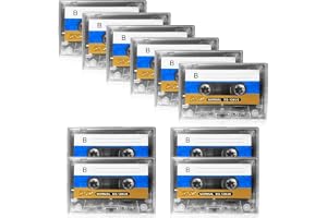 10 stycken ljudkassetter tom: 90 min Empty Cassette tejp, tomma ljudkassetter, bullerreducerande hög prestanda, transparent p