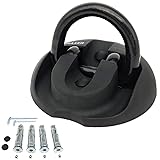 KRASER KR804 Ancrage Moto pour Chaîne Sol ou Murale Antivol Scooter Vélo Sécurité, Anneau d'inclinaison Pliant, Fixation Chev