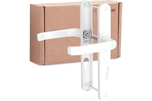 Ante bellum Türgriff Set Außen - Haustürgriff für Haustüren und Nebeneingangstüren, inkl. Vierkant und Montageschrauben, Modernes Erscheinungsbild, Einfache Montage (Verkehrsweiß)