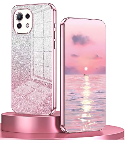 Longstong Custodia Adatta per Xiaomi MI 11 Lite / 11 Lite 5G / 11 Lite 5G NE (6.55), Cover in pelle metallica serie CODE - Zaffiro