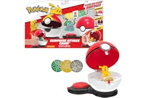 Bandai - Pokémon - Poké Ball attaque surprise - Jeu combat - 2 Poké Balls avec leur Pokémon et 6 disques d'attaques - Modèle aléatoire - JW2474
