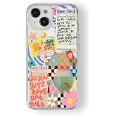 Multitronic iPhone 15 Uyumlu Guest Check Tasarım Baskılı Şeffaf Kılıf