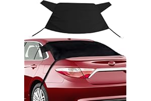 EcoNour Rear Windshield Snow Cover | All Weather Back Window Frost Cover Offers Complete Protection from Snow, Ice & Other Winter Debris | Winter Car Accessories That Fits Most Sedans, SUVs & Vans