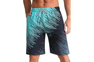iCKER Swimming Shorts Men Swim Trunks Quick Dry Board Shorts Summer Beach Shorts with Mesh Lining
