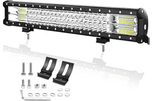 Willpower Arbeitsscheinwerfer led 12v, 23 Zoll 59CM 324W Offroad LED Scheinwerfer 12V 24V Flutlicht Spotlight Combo IP67 Wasserdicht Nebelscheinwerfer für Traktor SUV ATV LKW Auto Zusatzscheinwerfer