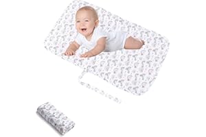 BAVOOTY Nappy Changing Mat,Foldable Nappy Changing Mat,60x35cm Baby Nappy Changing Mat,Baby Foldable Travel Changing Mat,Pad Diaper Portable Foldable Waterproof,with Rainbow Pattern,Suitable for Home,Travel