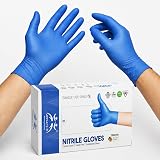 AM SAFE-X Nitrile Gloves Powder-Free, Blue (Medium) -100 Pieces: 