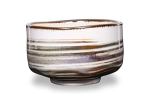 Product of Gifu Japan Bol à thé matcha fait main japonaise beige, tasse de thé vert cérémonie, authentique Mino Ware céramique, Unka Ceramic Chawan