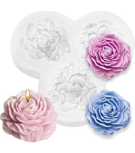 Moule à Fleur De Pivoine En Silicone Alimentaire - Pour Fondant, Chocolat Et Décoration De Gâteaux - Réutilisable Et Facile à Nettoyer