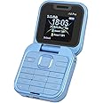 Zunate 2G Mini Flip Mobile Phone, Foldable Cell Phone 2 SIM Card Slots, 1.77 Small Display, Unlocked Flip Phone Supports FM Radio, Quick Dial, Vibration (Blue)