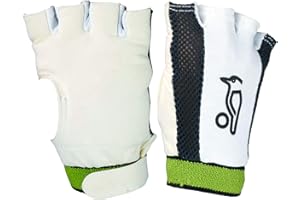 Kookaburra Cricket FingerLess Padded Chami Wicket Keeping Inner - Youths (2020), medium junior, White/Black/Green