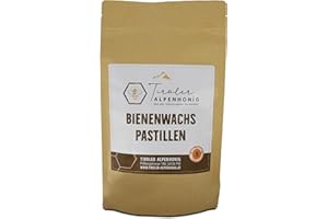 ‎TIROLER ALPENHONIG AUS DER SILBERREGION KARWENDEL Tiroler Alpenhonig Bienenwachs Pastillen - Wachspastillen geeignet für Naturkosmetik Salben & Basteln - Wachs Pastillen aus eigener Imkerei - Wachs für Kerzen, Pastillen zum Basteln - ohne Zusätze