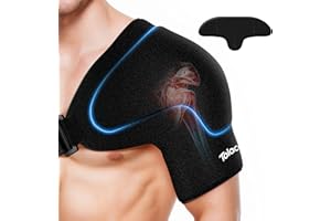 Tolaccea Impacco di ghiaccio per spalla con triplo gel Coldfocus Expert per terapia del freddo a lunga durata della cuffia dei rotatori, tutore di ghiaccio per spalla (Universale)