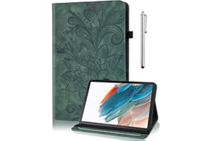 TUOLISG Hülle für Lenovo Tab M11 mit stifthalter,Ultra Dünn PU Leder Stand Folio Cover Multi-Winkel Schutzhülle mit Stylus Stift für Lenovo Tab M11 2024 TB330FU -Grün