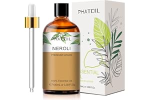 PHATOIL Huile Essentielle Néroli 100ml, Huile Essentielle Fleur d'Oranger Pure Naturelle, Huile Essentielle pour Diffuseur Aromathérapie, Humidificateur, Bougies