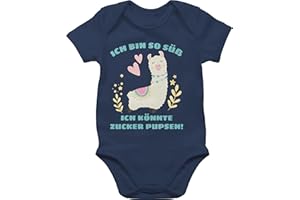 Shirtracer - Baby Body Junge Mädchen - Sprüche - Lama Ich bin so süß ich könnte Zucker Pupsen