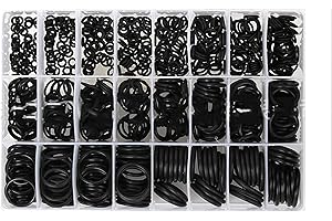 CTFOREST 800 Stück Dichtungsringe Set, Dichtungsgummi O-Ring, Dichtringe Gummi, Kit für Elektrische Dichtringe für Sanitärdichtungen und Autoreparaturen(Schwarz)