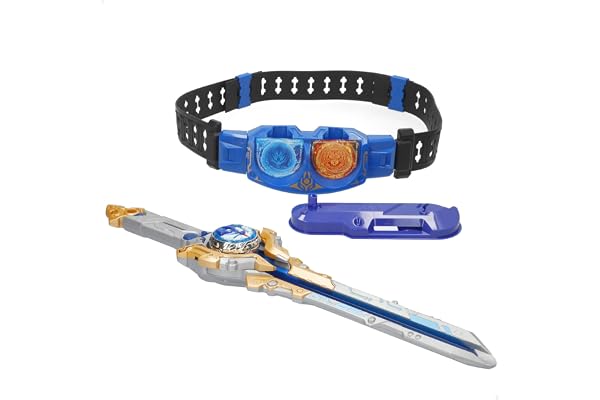 COLORBABY 48093 Infinity Nado Master Belt Battle Set toupie Fury Wave Dragon d'eau 3D, épée Lanceur, Ceinture maître, lumières LED, Jeux de toupie, Piles incluses