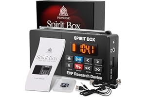 PARANORMIC Attrezzatura per caccia ai fantasmi - Kit portatile Spirit Box per EVP con micro SD da 32 GB e torcia integrata - Dispositivo paranormale Ghost Box per scansione e registrazione degli spiriti.