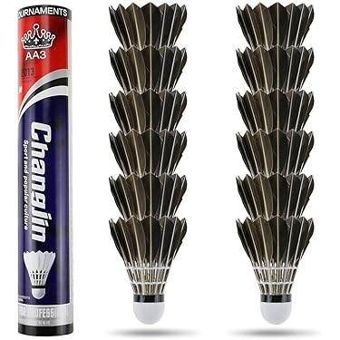 Volanti Badminton Philonext - 12 Pezzi Con Piuma D'Oca, Per Allenamento E Gioco Indoor/Outdoor