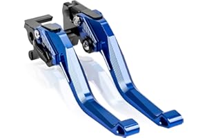PSLER Maneta Embrague Freno Moto, 1 par Longitud 147 mm / 5,8 Pulgadas, Embrague y Freno, Juego de Palancas de Motocicleta para Yamaha MT-125 R125 2014-2021(Azul)