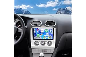 SIXWIN Android Car Stereo for Ford Focus Exi MT 2 3 Mk2/Mk3 2004-2011 2G+32G with Wireless CarPlay Android Auto 9 Inch Touchscreen with Bluetooth GPS Navigation WiFi FM Backup Camera MIC