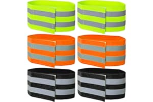 LUCKAIDE Luckiade taśma odblaskowa, 6 sztuk odblasków odzieży, odblasków, klamer do spodni, do roweru, ochrona spodni, odblaski do odzieży outdoorowej, joggingu, jazdy na rowerze
