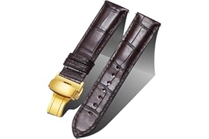 BINLUN Pasek do zegarka z prawdziwej skóry krokodyla dla mężczyzn i kobiet, klamra szybkiego odpinania, 3 kolory, klasyczny szyk, 18 mm, 19 mm, 20 mm, 21 mm, 22 mm, 24 mm, 18 mm, skórzany