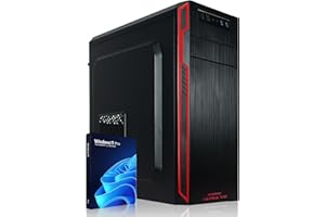Greed® PC Ultra V2 con AMD Ryzen 7 5700G - Ordenador de sobremesa + Home Office con 4.6 GHz, 16 GB RAM/Memoria - 1 TB SSD + 1 TB HDD - DVD+RW - USB3.1 - Wi-Fi, con Win11 Pro