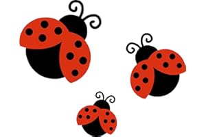 LightningSigns 3 x Ladybird Car,Van,Wheelie Bin Camper Wall Nursery Stickers Decals LS2001