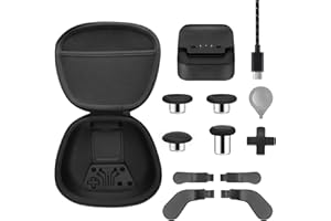 BSUZUN Complete Component Pack for Xbox Elite Controller Series 2 - Accessories Includes 1 Carrying Case, 1 Charging Dock, 4 Thumbsticks, 4 Paddles and 1 Adjustment Tool