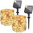 [2 Pacchi], Bitjam 14M 120LED Catena Luminosa Esterno Solare 8 Modalità Stringa Fata Luci Impermeabile Filo di Rame Lucine De