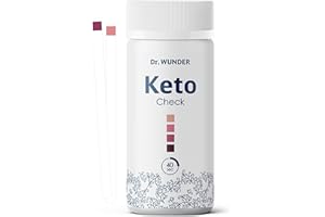 Dr. Wunder® Keto-Check: 100 tiras reactivas | ideal para la medición precisa de las cetonas en la orina | perfecto para la dieta cetogénica | resultado exacto en sólo 40 segundos