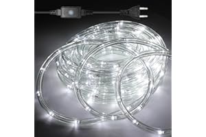 ‎LOSPITCH Lospitch LED Lichtschlauch 30m 720 LEDs Kaltweiß Außen Lichterschlauch mit Controller Wasserdicht LED Schlauch für Weihnachten, Hochzeit, Dach, Zaun Dekoration Beleuchtung