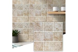 Commomy Paneles de pared 3D Autoadhesivo, Panel Decorativo Pared, Efecto Ladrillo de Piedra, Papel Pintado Pared, PVC, para Salón, Cocina, Dormitorio, Interior, 10 Piezas, 30 x 30 cm