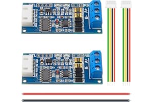 DAOKAI 2 szt. TTL do RS485 Moduł adaptera sprzętowego automatycznego przepływu karty sterującej RS485 do 3,3 V 5 V Sygnały portu szeregowego z RXD TXD ze wskaźnikami świetlnymi, z kablem 24AWG